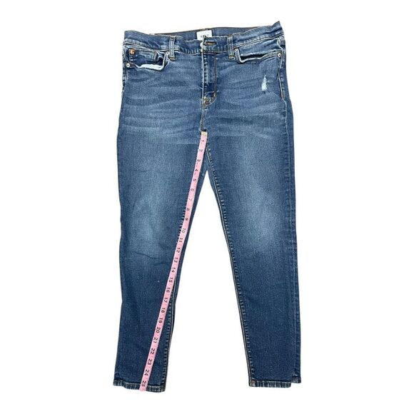 Hudson Natalie Super Skinny Jeans Size 32 Distressed Ankle Stretch Worn In - Picture 2 of 7